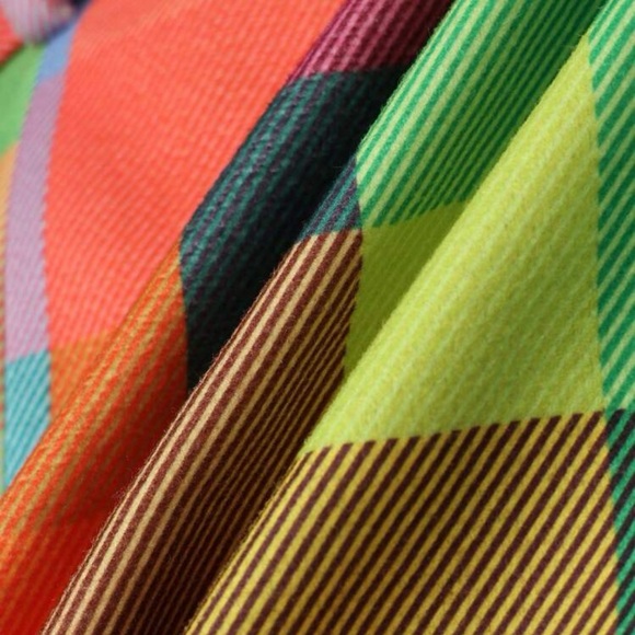 Retro Plaid Belted Trench Coat S M L XL - Picture 8 of 8